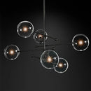 Axyaa Bronze Glass Bubble Chandelier Pendant Light for Modern Room Decor