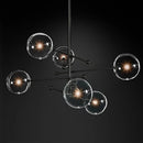 Axyaa Bronze Bubbles Glass Pendant Chandelier for Study, Living Room, Restaurant