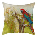 Axyaa Natural Flower Bird Linen Cushion Cover ��� Decorative Pillow Cases