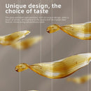 Axyaa Glass Leaf Chandelier - Luxury Sky Lighting Fixtures