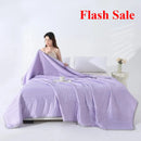 Axyaa Summer Cool Silk Quilt Single Double Solid Color Cold Quilt