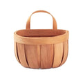 Axyaa Hand-woven Wood Kitchen Storage Basket with Handle