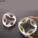 Axya Solid Color Ceramic Dinner Plate Set for Restaurants: Creative Tableware Sushi, Dessert, Snack
