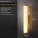 Axyaa Marble and Copper Wall Lamp: Modern Nordic Luxury for Living Room or Bedroom