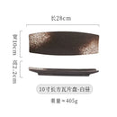 Axyaa Sushi Plate Set Ceramic Tableware BBQ Dim Sum Creative Strip Dish