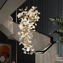 Axyaa Modern Vintage Stair Chandeliers Indoor Lighting Ceiling Lamp LED for Living Room