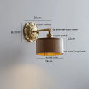 Axyaa Nordic Copper LED Wall Lights for Home Indoor Stair Mirror Bedroom Lamp
