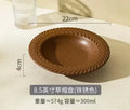 Axyaa Ceramic Straw Hat Plate for Salad, Pasta & Western Dining