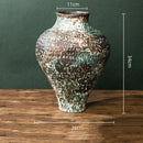 Axyaa Retro Chinese-style Porcelain Flower Vase Set - Earthenware & Kiln-transformed Accessories