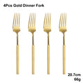 Axyaa Gold Cutlery Set Stainless Steel 304 Tableware Knife Fork Spoon Dinner Set