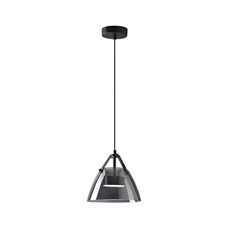 Axyaa Smoke Grey Glass Pendant Lamps for Kitchen Dining Table Light - Hanging Light for Living Room and Bedroom