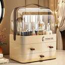 Axyaa Clear Makeup Organizer with Two Tier Storage and Brush Box