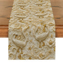 Swan 3D Table Runner for Kitchen Dining Decor by Axyaa