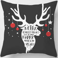 Christmas Elk Print Pillowcase 45x45cm for Sofa, Car, Bedroom & Living Room Decor