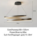Axyaa Spiral Chandelier: Modern Dimmable Round Ceiling Light in Black/White