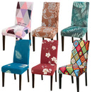Axyaa Elastic Printed Chair Cover - Four Season Slipcover for Home, Restaurant, Kitchen