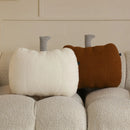 Axyaa Cozy Pumpkin Pine Cone Throw Pillow - Caramel Cream
