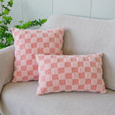 Axyaa Sweet Jacquard Plaid Rabbit Pillow Cover for Home Decor