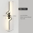 Axyaa LED Wall Lights 60/80/100cm Black Wall Sconce for Bathroom & Interior Lighting