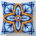Colorful Geometric Flower Pillow Case by Axyaa: Simple Polyester Sofa Decorative Cover