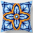 Colorful Geometric Flower Pillow Case by Axyaa: Simple Polyester Sofa Decorative Cover