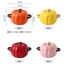 Axya Ceramic Pumpkin Soup Pot with Lid and Binaural Handle