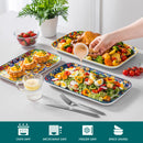 Axyaa Ceramic Long Plate Set: 3 Rectangular Dessert Plates for Salad & Appetizer