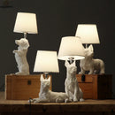 Axya Resin Dogs Table Lamp for Home Decor Lighting