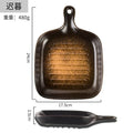 Axyaa Ceramic Square Dinner Plate Set - High Value Western Food Baking Handle