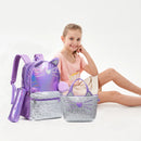 Axyaa Kids Cat Backpack with Lunch Box and Pencil Case for School