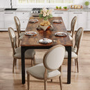Axyaa Rustic Wood Dining Table, 200cm Long Rectangular Kitchen Table for 6-8 People