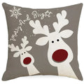 Axyaa Christmas Deer Snowflake Pillow Cover for Stylish Home Decor