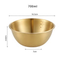Axyaa Stainless Steel Salad Bowl with Scale - Kitchen Tableware Bowl