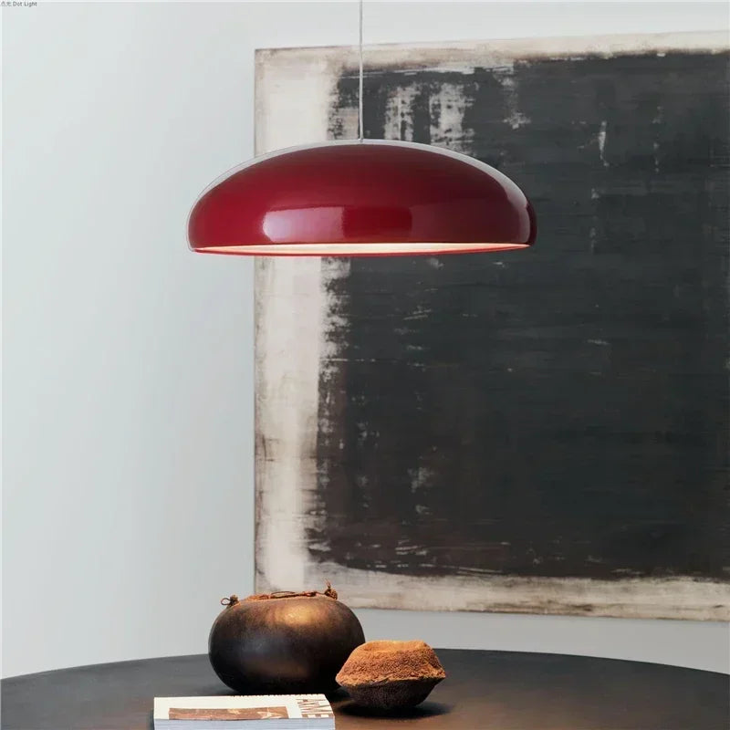 Axyaa Round LED Pendant Chandelier, Aluminum Lampshade, Modern Nordic Design