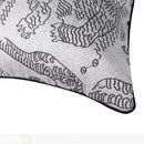 Axyaa Luxe Linen Embroidered Abstract Pillow Set for Sofas and Beds