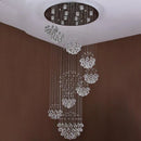 Axyaa Modern Crystal LED Chandelier for Large Villa, Hotel, Kitchen & Staircase