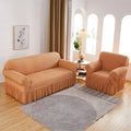 Axyaa Seersucker Universal Sofa Cover Slipcover Elastic Thickening - Fits Most Sofas
