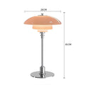 Axyaa Glass Pink LED Table Lamp for Modern Minimalist Girl Bedroom