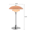Axyaa Glass Pink LED Table Lamp for Modern Minimalist Girl Bedroom