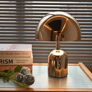 Axyaa Iron Mushroom LED Table Lamp: Nordic Modern, Touch Switch, Warm Light