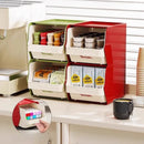 Axyaa Desktop Tea & Coffee Storage Organizer Bin with Clear Drawers