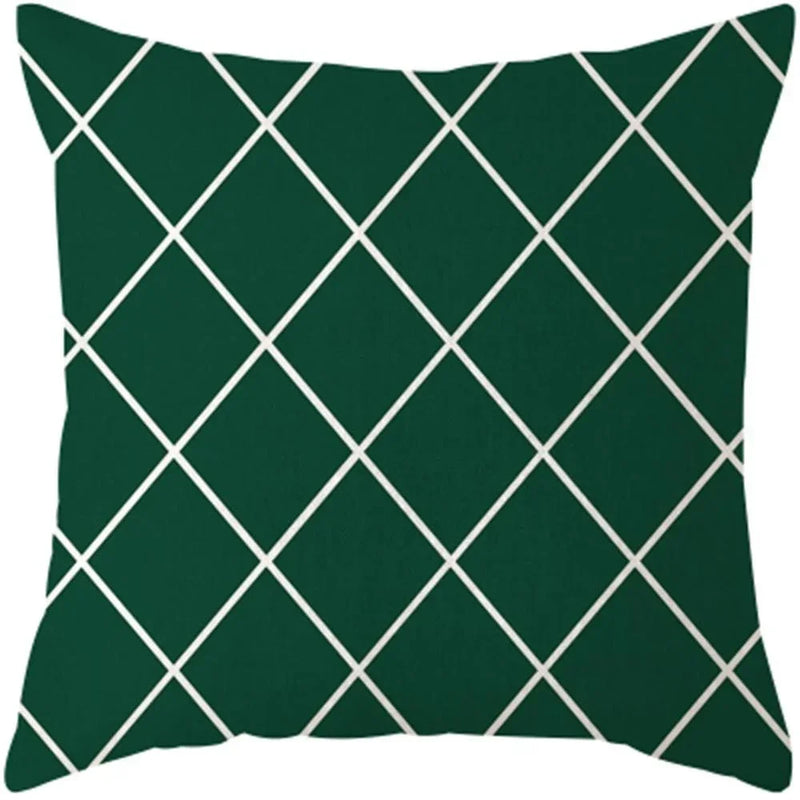Axyaa Plants Print Linen Cushion Cover for Stylish Home Decor 45*45cm