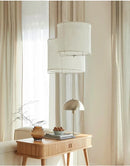 Axyaa Japanese Linen Chandelier: Handmade Retro Art Lamps for Restaurant, Bedroom, Bar Counter