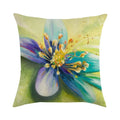 Vintage European Lily Oil Painting Linen Cushion Cover by Axyaa - 45X45CM
