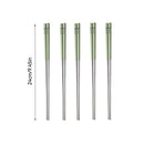 Axyaa Stainless Steel Non-Slip Chinese Chopsticks - Portable & Reusable