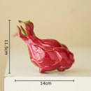 Axyaa Pitaya Ceramic Vase: Desk Décor, Artificial Flowers, Room Aesthetic, Creative Arrangement