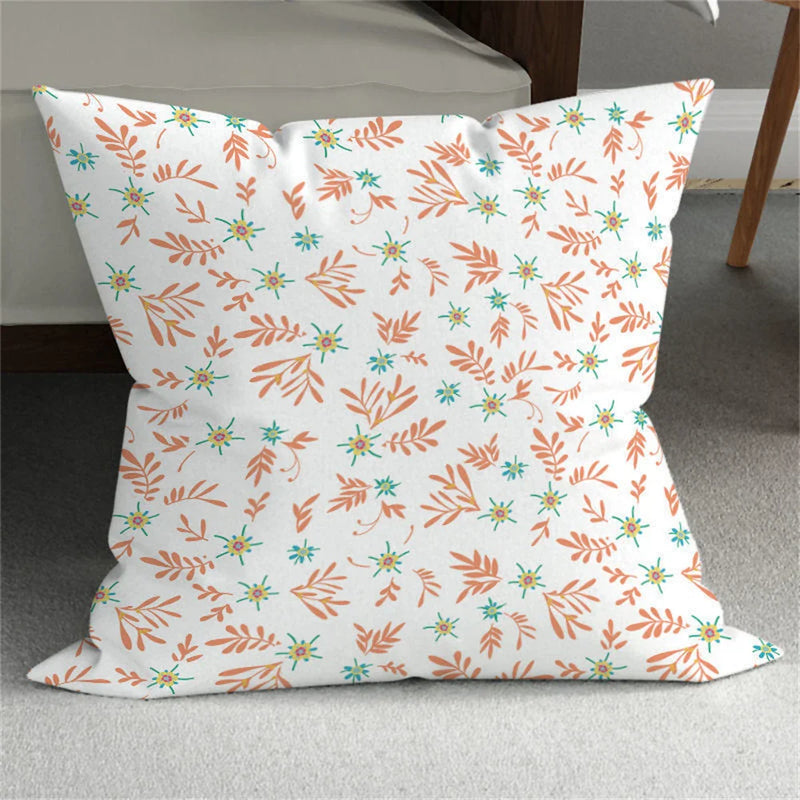 Yellow Leaf Plant Pillow Cover Home Decor Axyaa Branded Sofa Cushion Cover