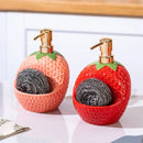 Axyaa Ceramic Strawberry Oil Pot Seasoning Jar Sugar Chili Soy Sauce Bottle