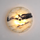 Axyaa Round Natural Stone Wall Lamp | Modern Living Room & Bedroom Lighting Fixtures