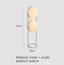 Axyaa White Bubble LED Floor Lamp - Nordic Silver Design